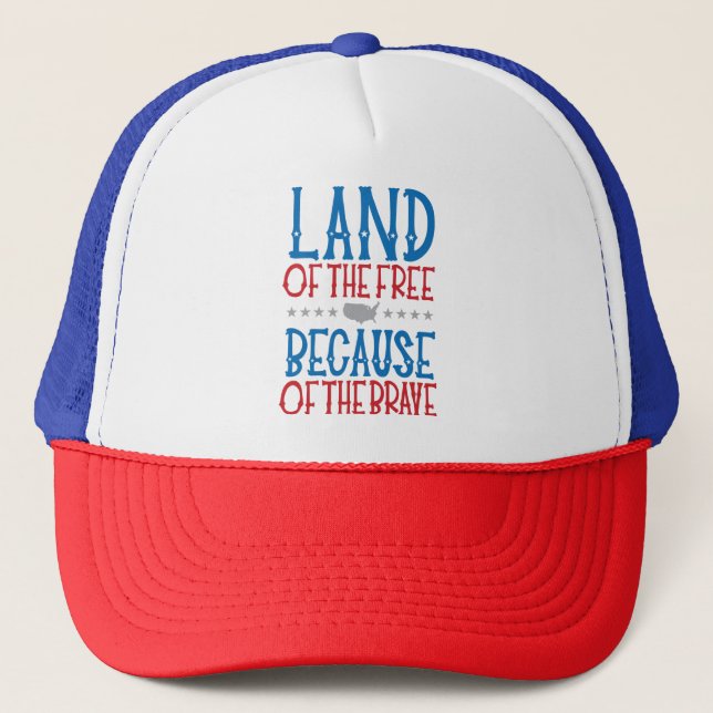 Casquette Terre des Libres à cause du courageux patriotique (Devant)