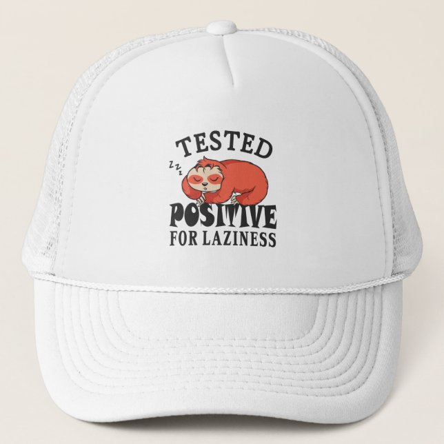 Casquette Testé positif à la paresse Paresseux (Devant)