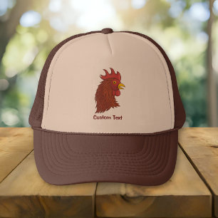 Casquette Tête de Coq Rouge