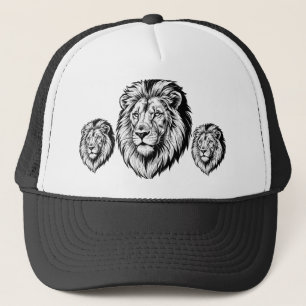 Casquette Tête de lion majestueuse