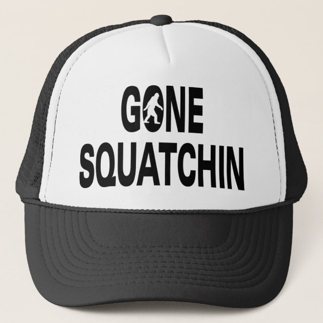 Casquette Texte allé de noir de squatchin (Devant)