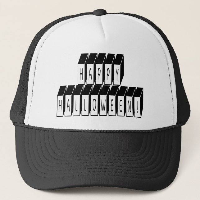 Casquette Texte bloc Halloween (Devant)