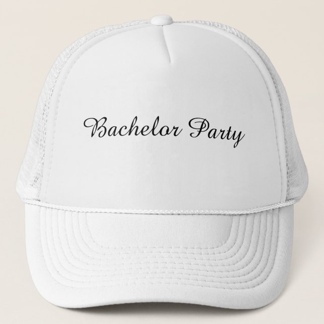 Casquette Texte de la partie de baccalauréat blanc et blanc (Devant)