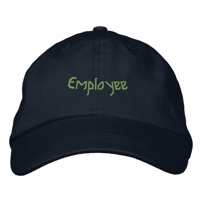 Casquette texte de l'employé du bureau couleur de  (Devant)