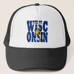 Casquette Texte de l'indicateur d'état Wisconsin