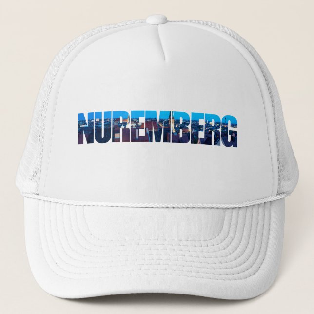 Casquette Texte de Nuremberg composé d'une vue de la vieille (Devant)