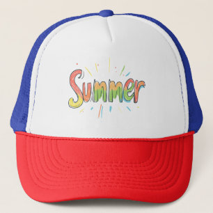 Casquette Texte d'été coloré