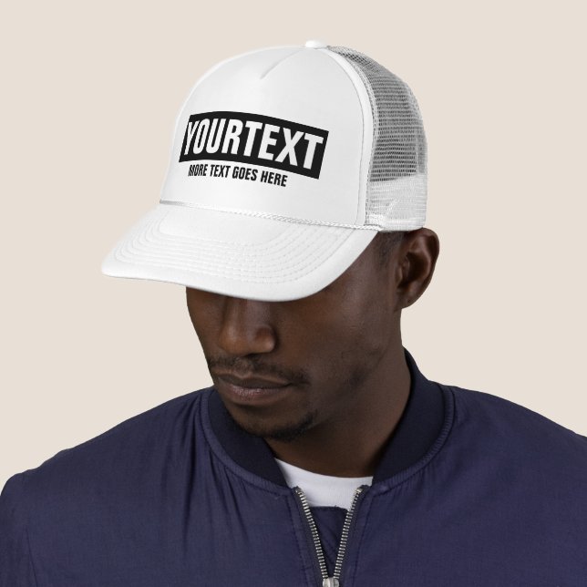 Casquette Texte personnalisé et couleur Modèle femmes Mens B (En situation)