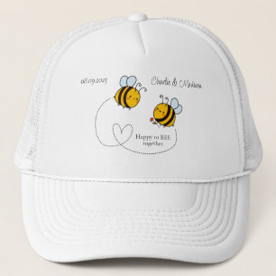Casquette Texte personnalisé Happy Love Bees