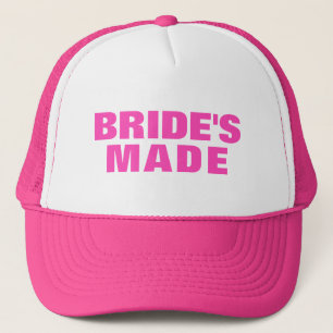 Casquette Texte rose de la mariée