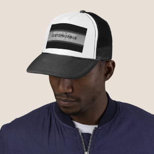 Casquette Texte superposé personnalisable moderne Noir & G