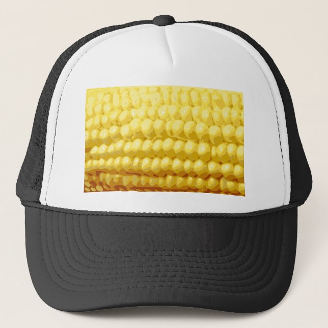 Casquette Texture jaune d'épi de maïs (Devant)