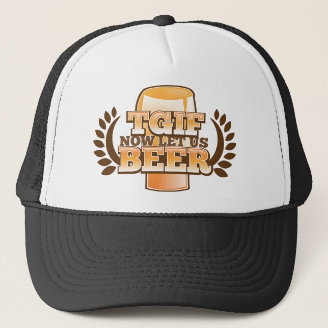 Casquette TGIF nous a maintenant laissés BIÈRE ! (Remerciez (Devant)