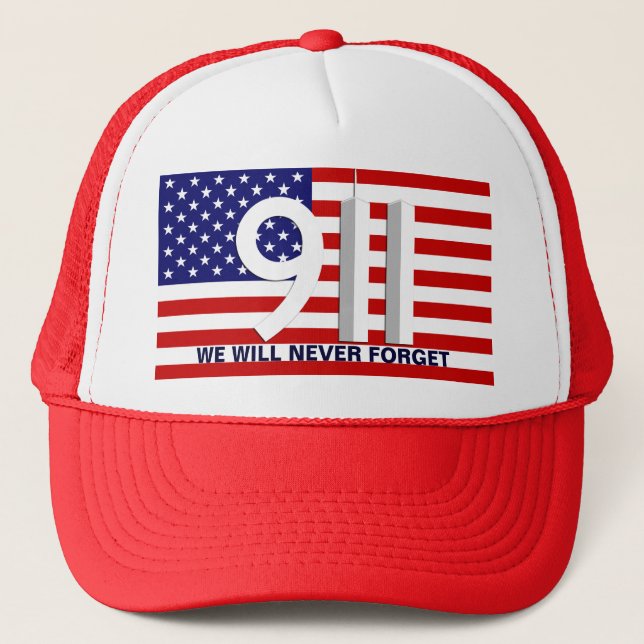 Casquette Th WTC des 9/11 septembre 11 - n'oubliez jamais le (Devant)