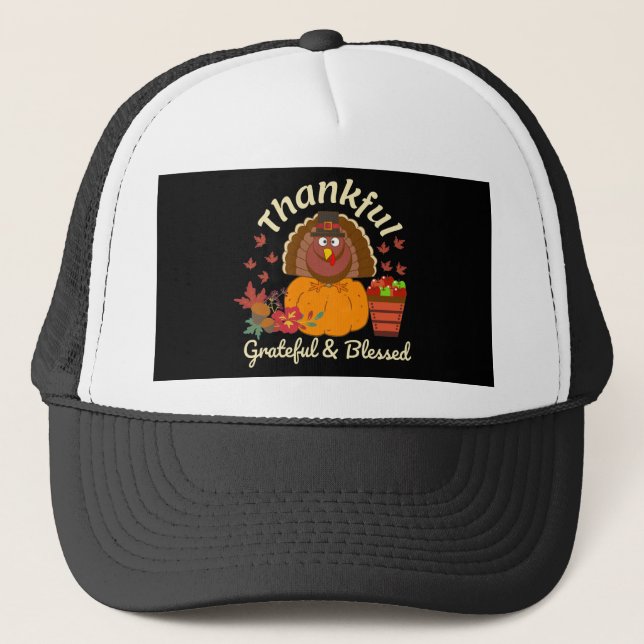 Casquette Thanksgiving Grateful & Blessed (Devant)