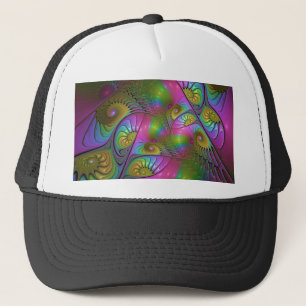 Casquette The Colorful Luminous Trippy Abstract Fractal Art