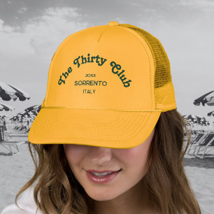 Casquette The Thirty Club Rétro Bleu Crête Personnalisée Jau