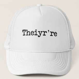 Casquette Theiyr're leur là ils sont typo de grammaire