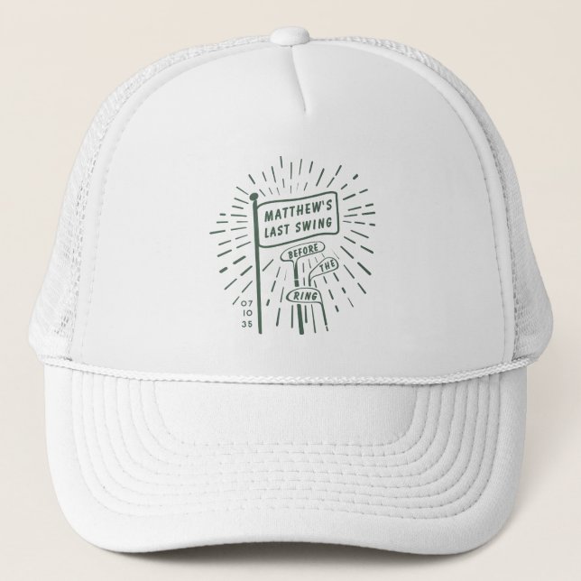 Casquette Thème Moderne Rétro pour Enterrement de Vie de Gar (Devant)