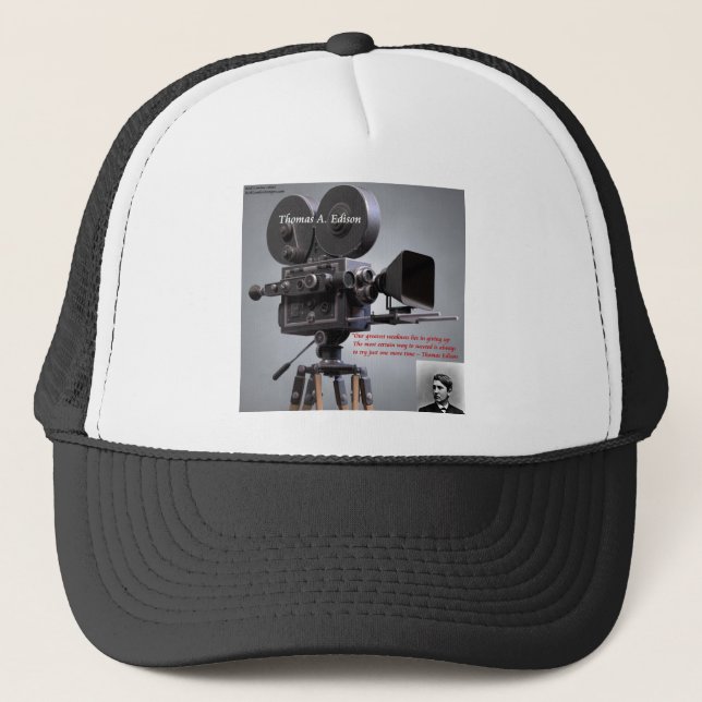 Casquette Thomas Edison « Une fois de plus » (Devant)