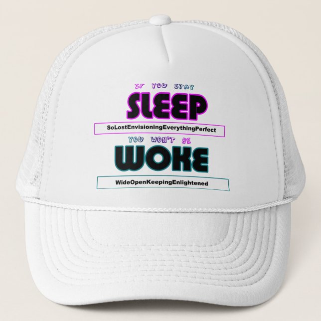 Casquette Thoughts Reveillez Caractère Trucker Chapeau (Devant)