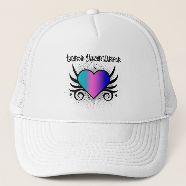 Casquette Thyroid Cancer Guerrier Coeur (Devant)