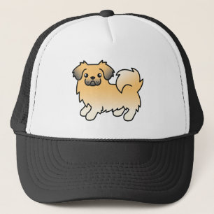 Casquette Tibétain Spaniel Fawn Sable Chien de Dessin Animé 