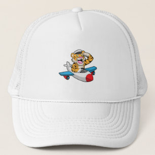 Casquette Tiger comme pilote dans l'avion