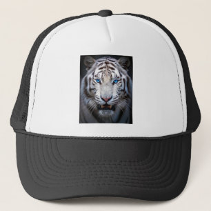 Casquette Tigre blanc aux yeux bleus