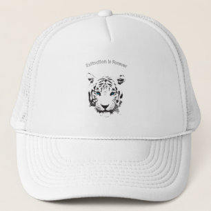 Casquette Tigre blanc aux yeux bleus