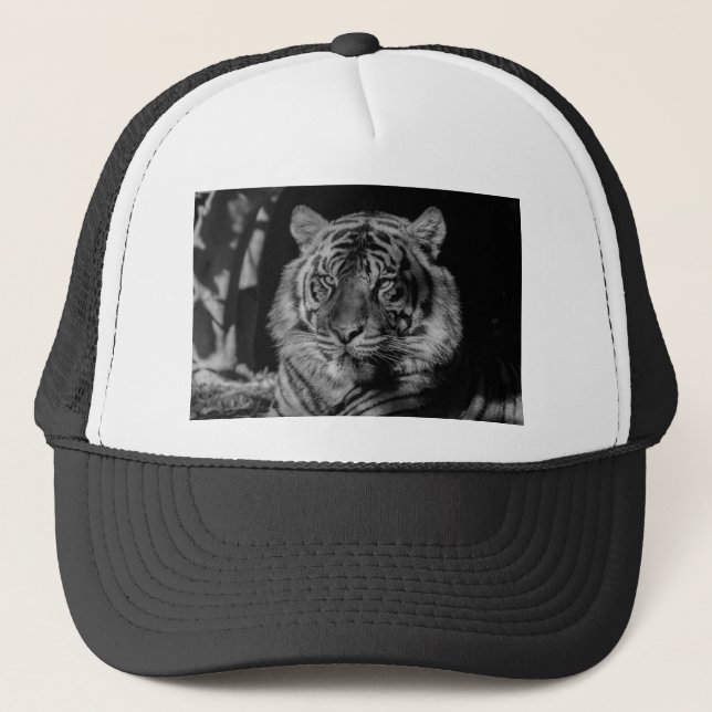 Casquette Tigre noir et blanc (Devant)