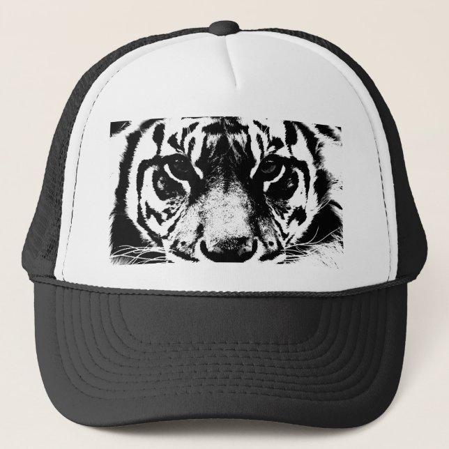 Casquette Tigre noir et blanc (Devant)