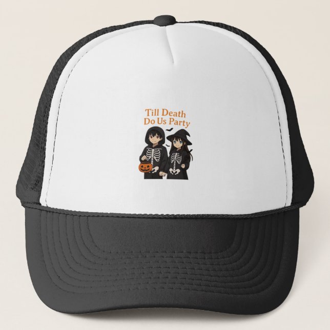 Casquette Till Death Do Us Party - Anime Halloween Couple Cl (Devant)