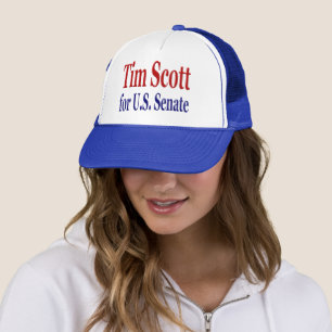 Casquette Tim Scott pour le Sénat avec le texte bleu rouge