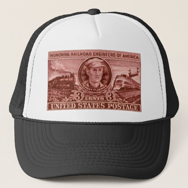 Casquette Timbre 1950 de chemin de fer de Casey Jones (Devant)