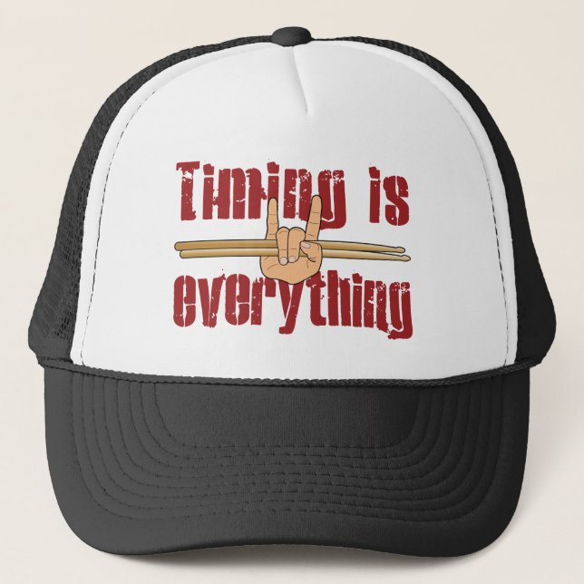 Casquette Timing is Everything Drummer Fun Trucker Hat (Devant)