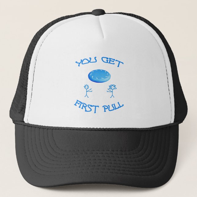Casquette Tirez d'abord le frisbee (Devant)
