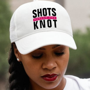 Casquette Tirs avant le nœud Rose Fête de Bachelorette