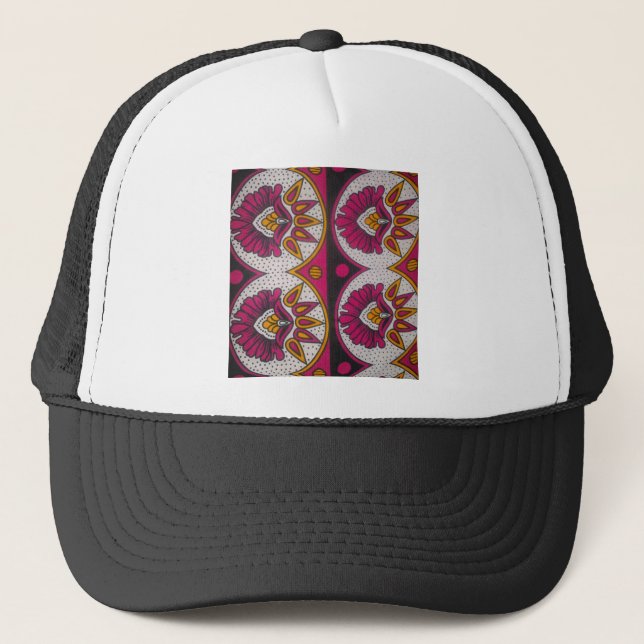 Casquette Tissu africain coloré Motif Art Print (Devant)