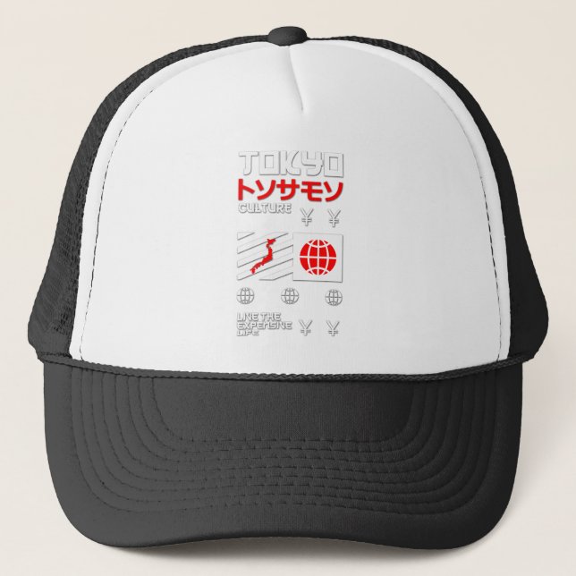 Casquette Tokyo City Vivez la vie chère (Devant)