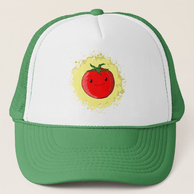 Casquette Tomate de carton mignon (Devant)