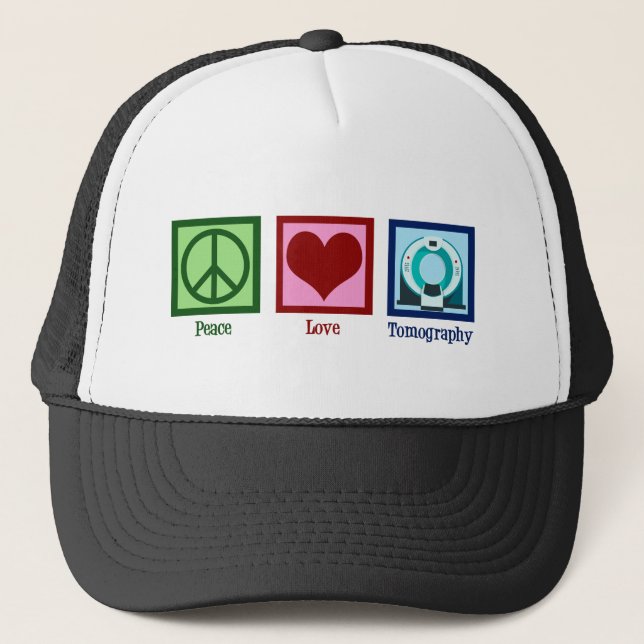 Casquette Tomographe Peace Love Tomographie (Devant)