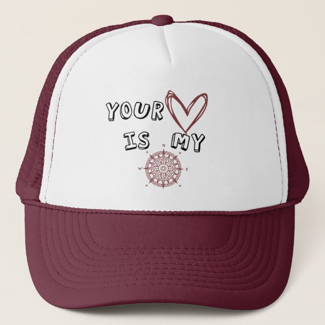 Casquette Ton coeur est mon boussole (Devant)