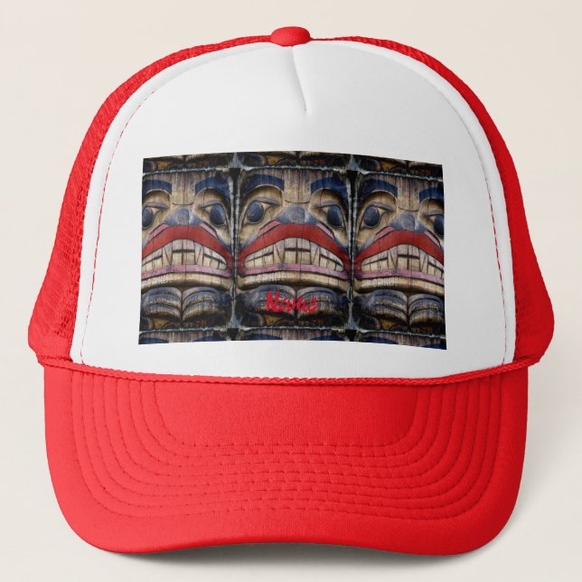 Casquette Tonnerre à visage totem (Devant)