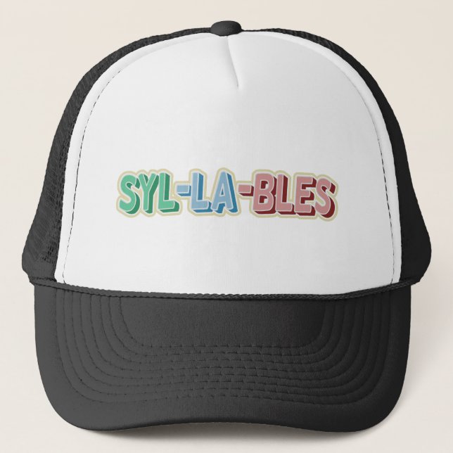 Casquette Topographie des syllabes (Devant)