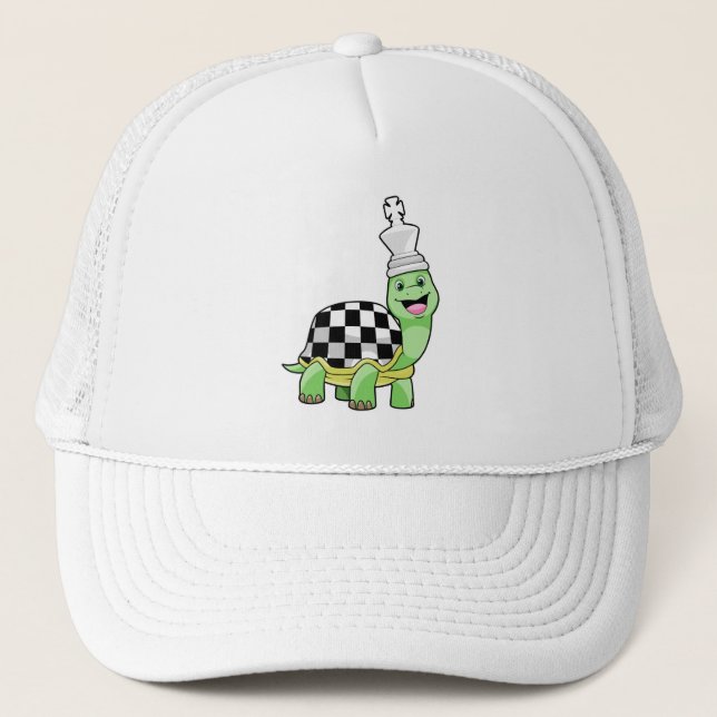 Casquette Tortue aux échecs avec jeu d'échecs & King (Devant)