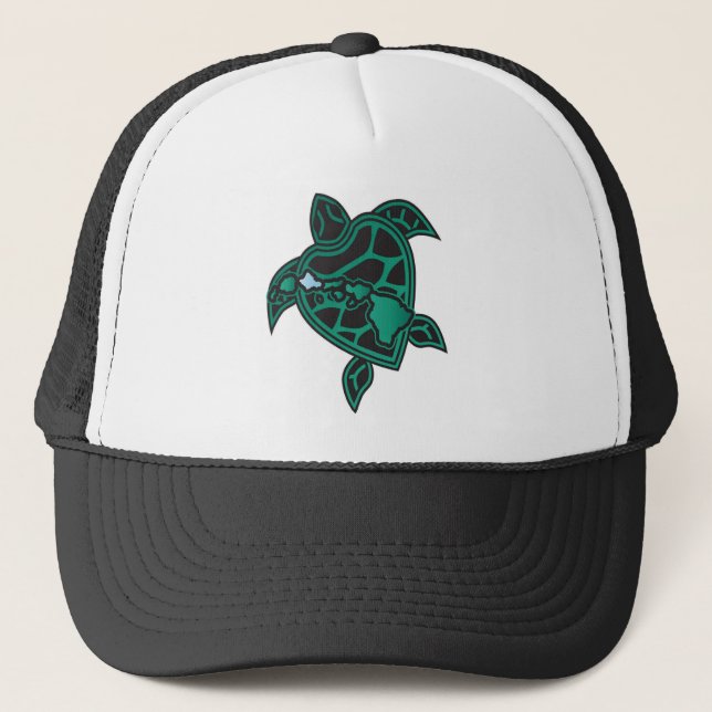 Casquette Tortue d'Hawaï et îles d'Hawaï (Devant)