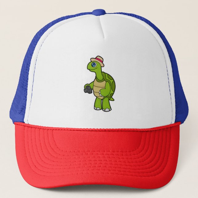 Casquette Tortue photographe avec caméra (Devant)