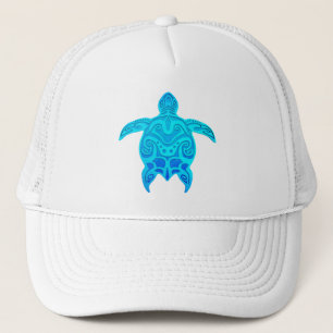 Casquette Tortue tribale bleue