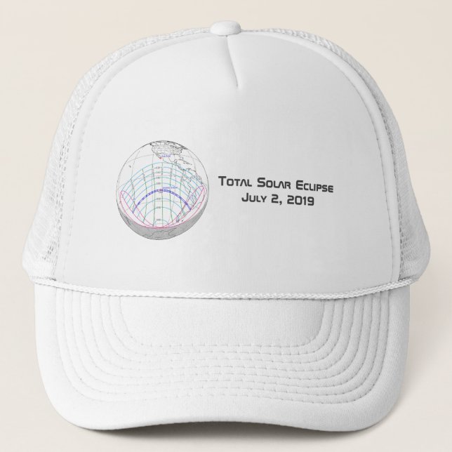 Casquette Total Solaire Eclipse 2019 Global Path (Devant)
